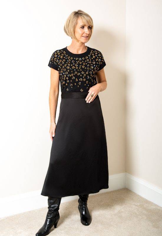 Midi online skirt black