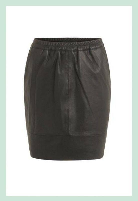 The Evie - Leather Skirt with Elasticated Waist - Your Style Your Story