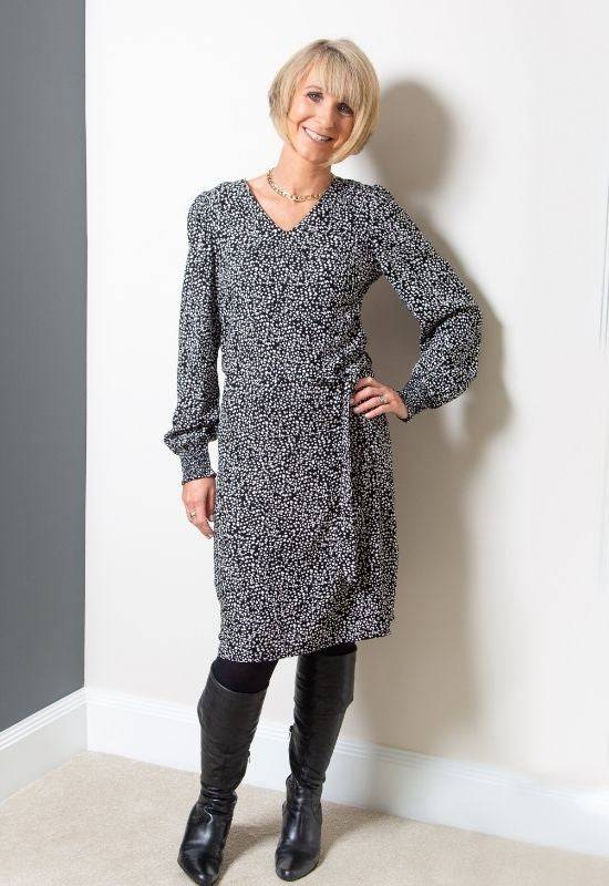 Garcia Black EcoVero Dress with Allover Print - Your Style Your Story
