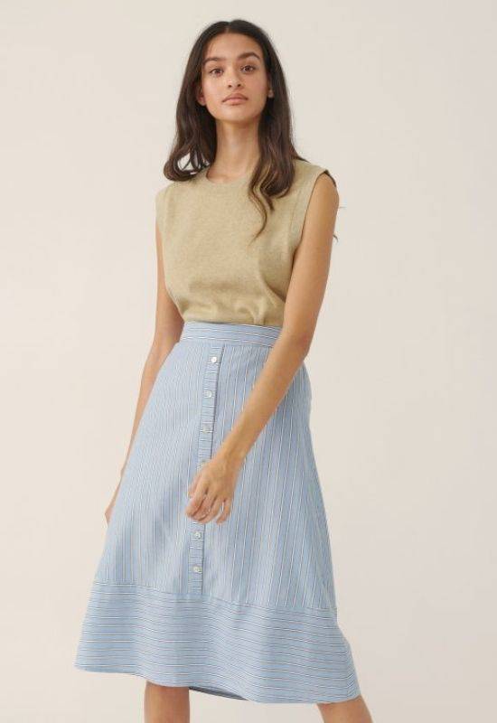 Moss Copenhagen Blue Striped Skirt - Your Style Your Story