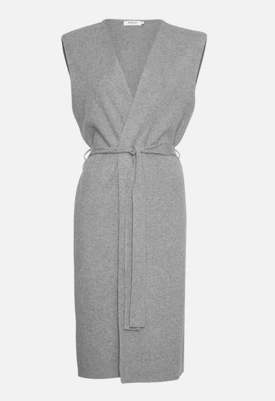 Moss Copenhagen Ecovero Grey Long Vest Your Style Your Story