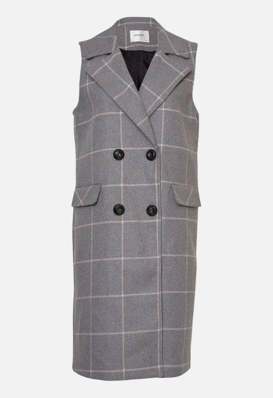 Moss Copenhagen Grey Waistcoat in Check - Your Style Your Story
