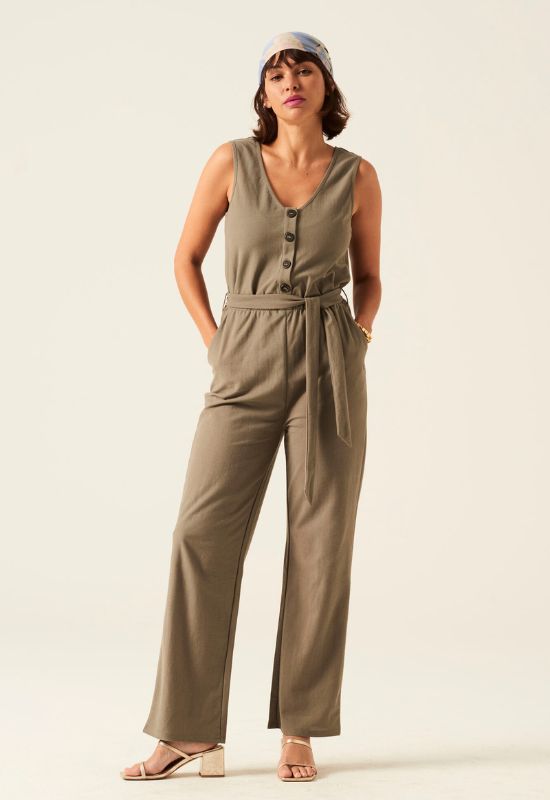 Ladies khaki jumpsuit on sale