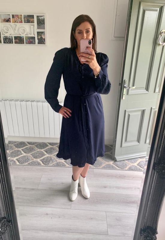 The Natalie -  Navy Shirt Dress - Your Style Your Story