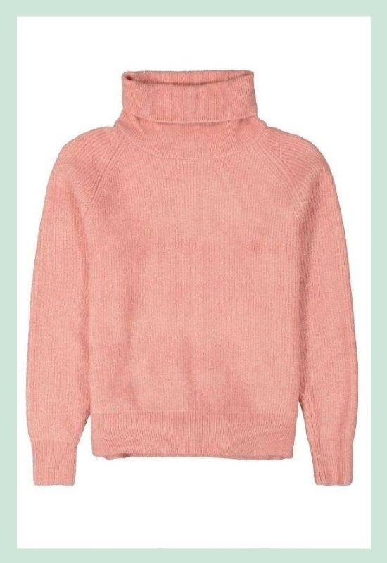 The Lily - Pink Roll Neck Pullover - Your Style Your Story