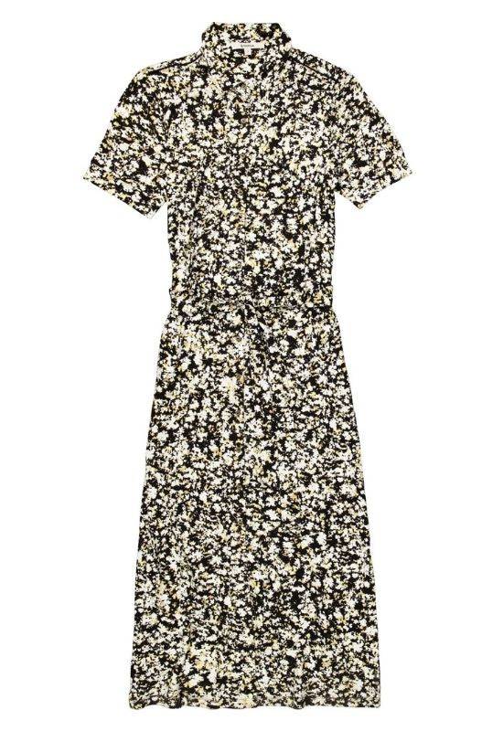 The Alice Garcia Floral Shirt Dress Yellow and Black - Your Style Your Story