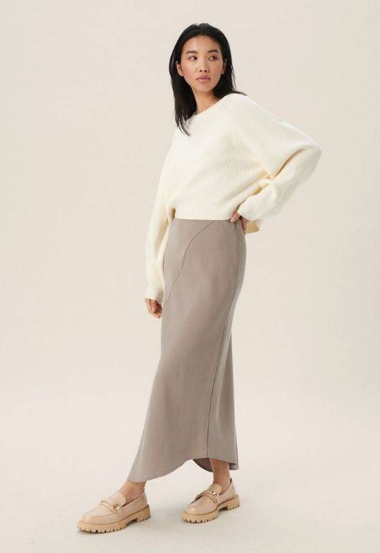 Moss Copenhagen Tan Asymmetric Skirt - Your Style Your Story