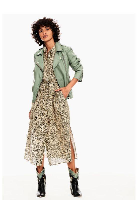 Garcia Tan Dress in Allover Leopard Print Your Style Your Story