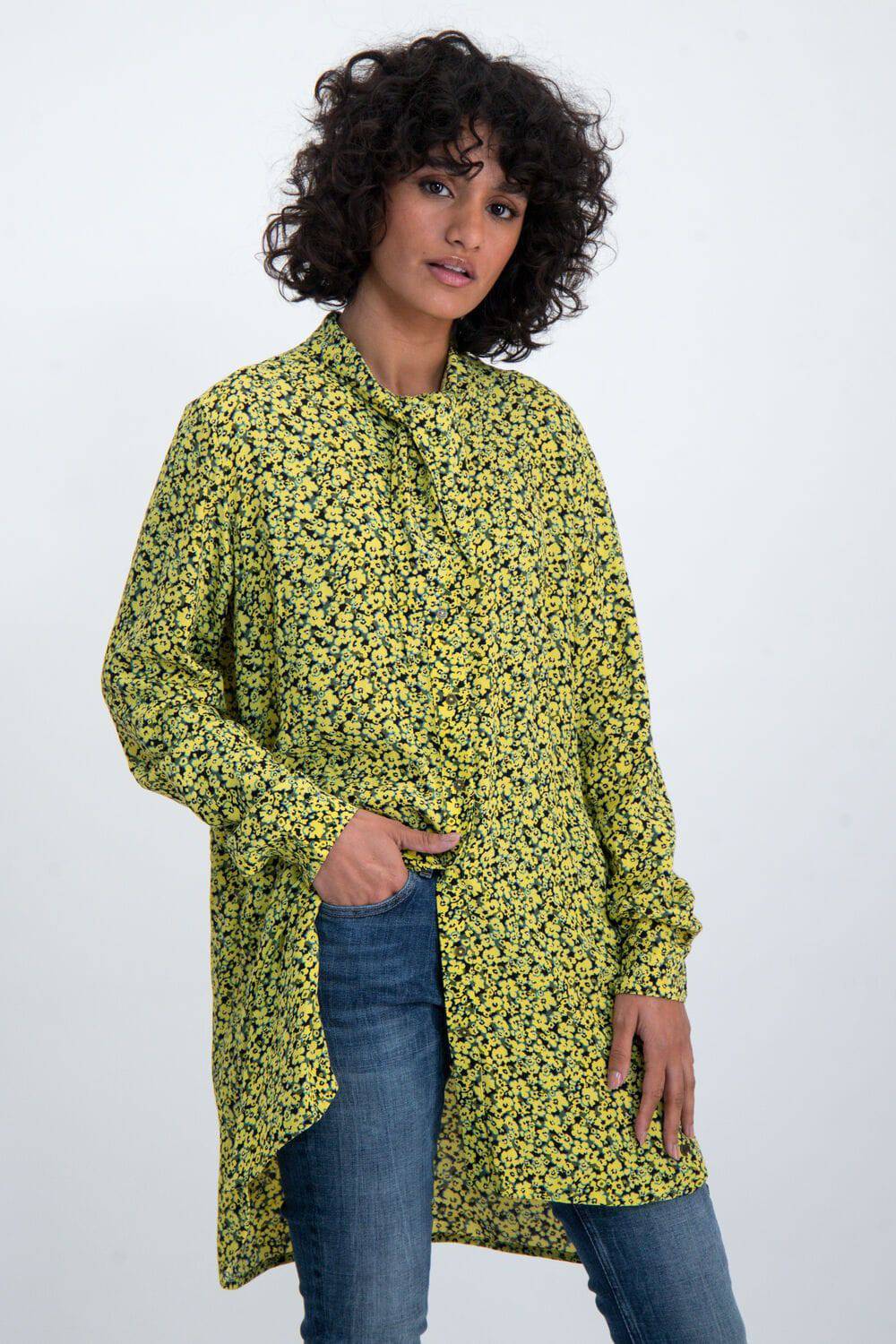 Yellow Garcia Tunic With Floral Design - Your Style Your Story