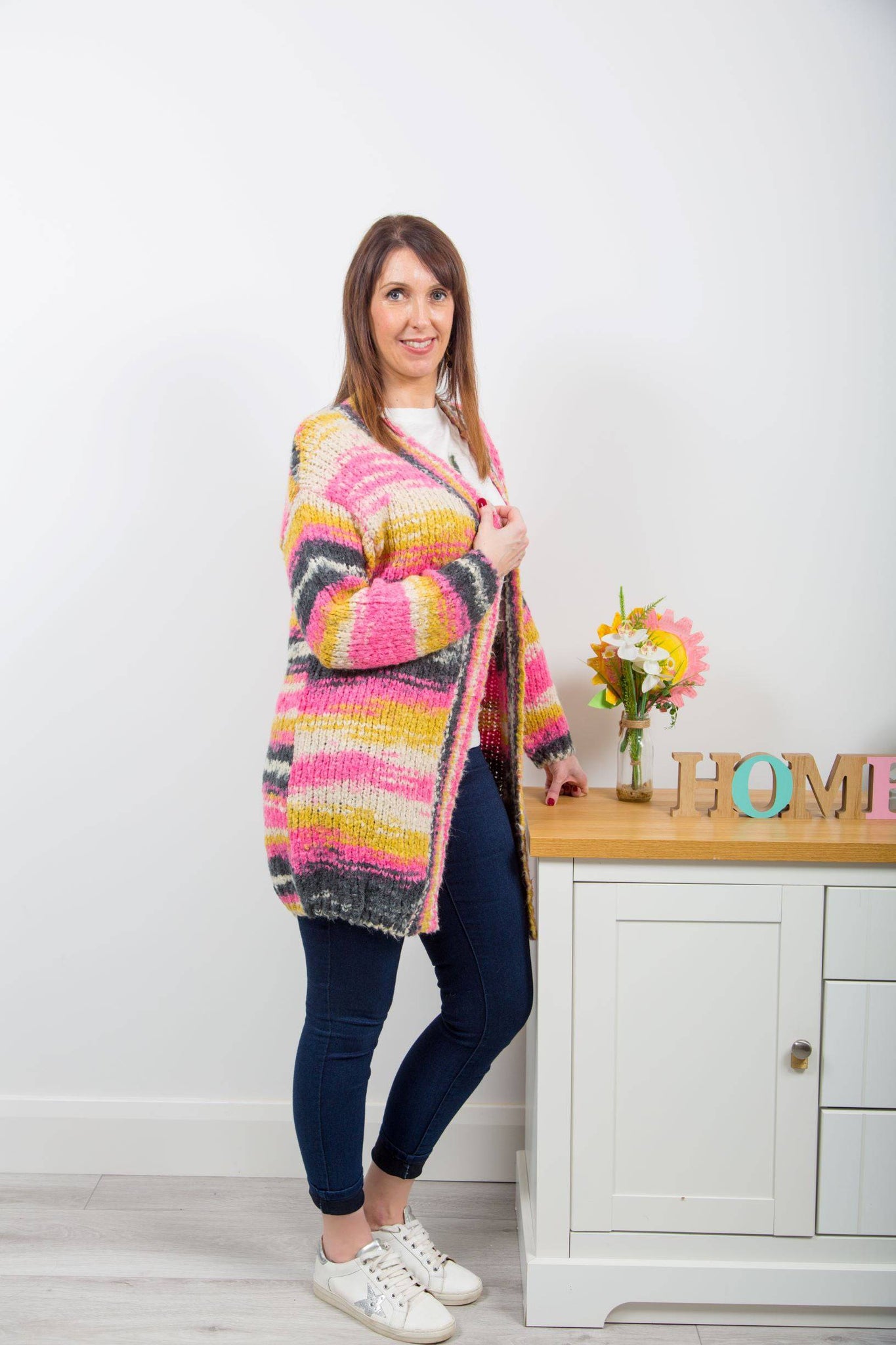 Coster Copenhagen hand knitted volume cardigan in multi colour - Your Style Your Story