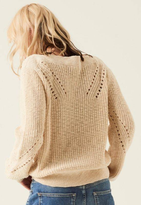 Garcia Beige Knit with Hole Pattern - Your Style Your Story
