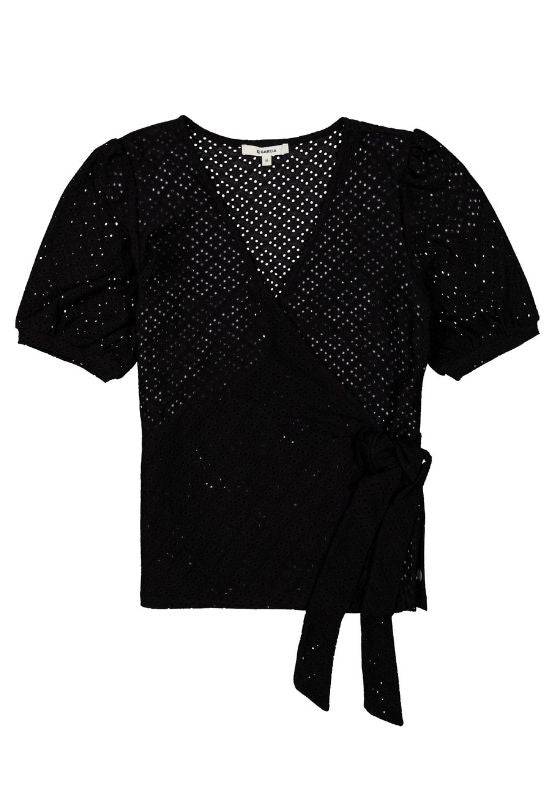 Garcia Black Broderie Anglaise Top - Your Style Your Story
