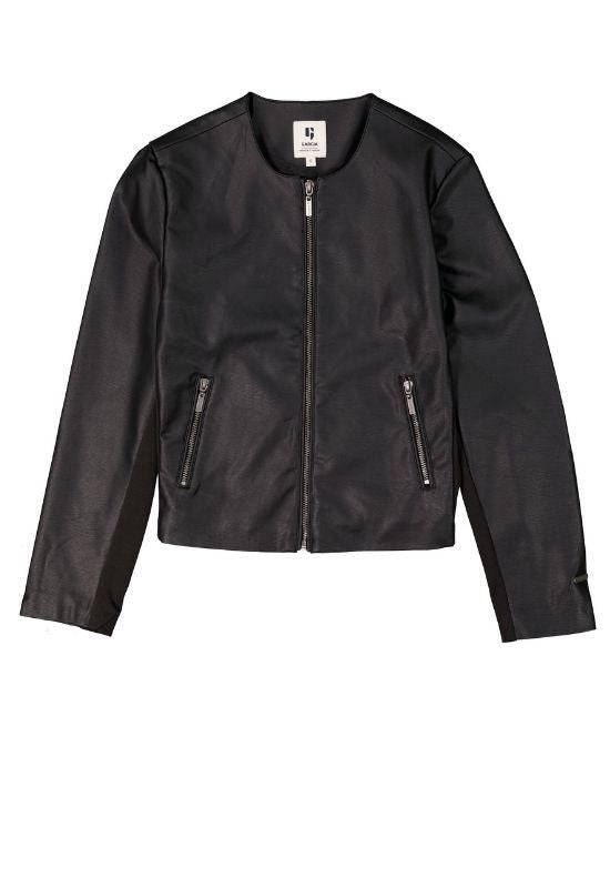Garcia Black Faux Leather Jacket Your Style Your Story