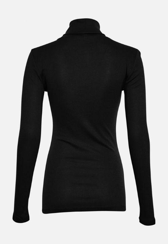 Roll neck top black sale
