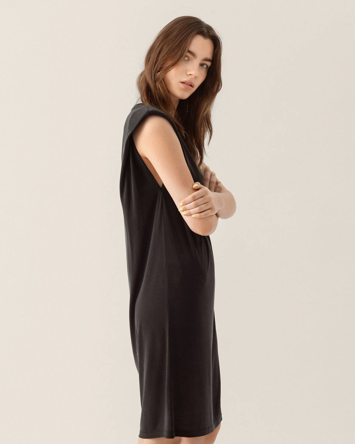 Moss Copenhagen Sleeveless Dress in Black - Your Style Your Story