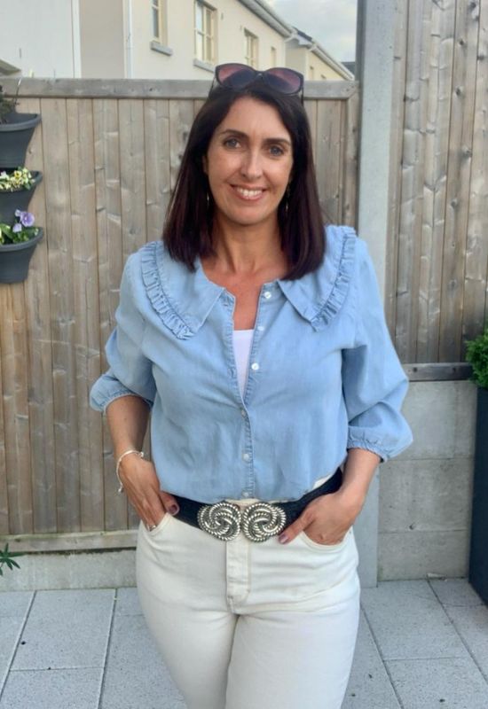 The Jane Denim Shirt with Peter Pan Collar Your Style Your Story