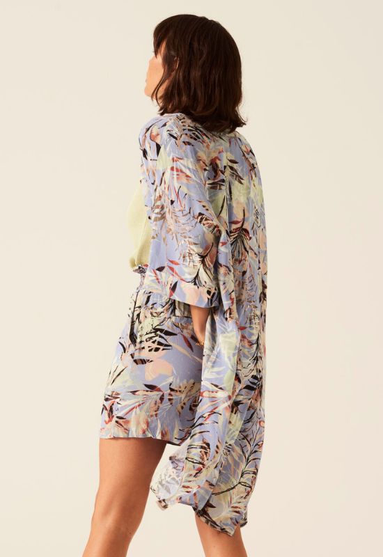 Garcia Blue Kimono Top in Print - Your Style Your Story