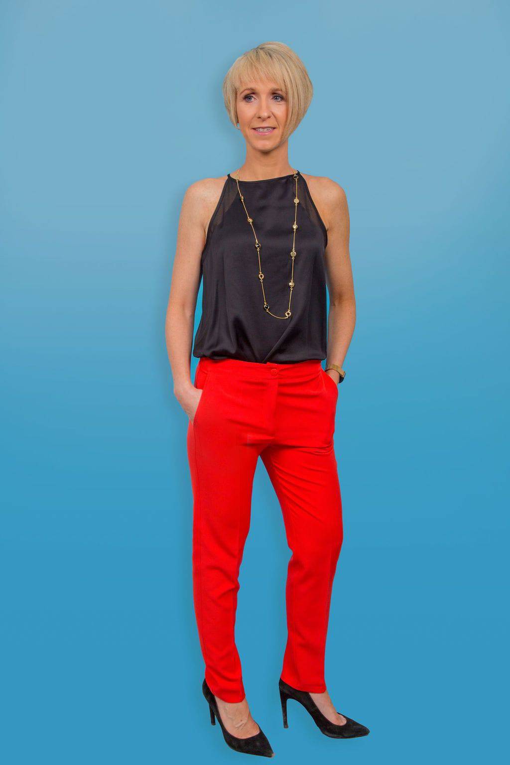 Access Fashion Coral Red Trousers - Your Style Your Story