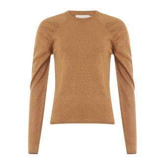 Coster Copenhagen bronze knit in lurex with volume at shoulder - Your Style Your Story