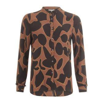 Coster Copenhagen Brown Shirt in Lava Print - Your Style Your Story