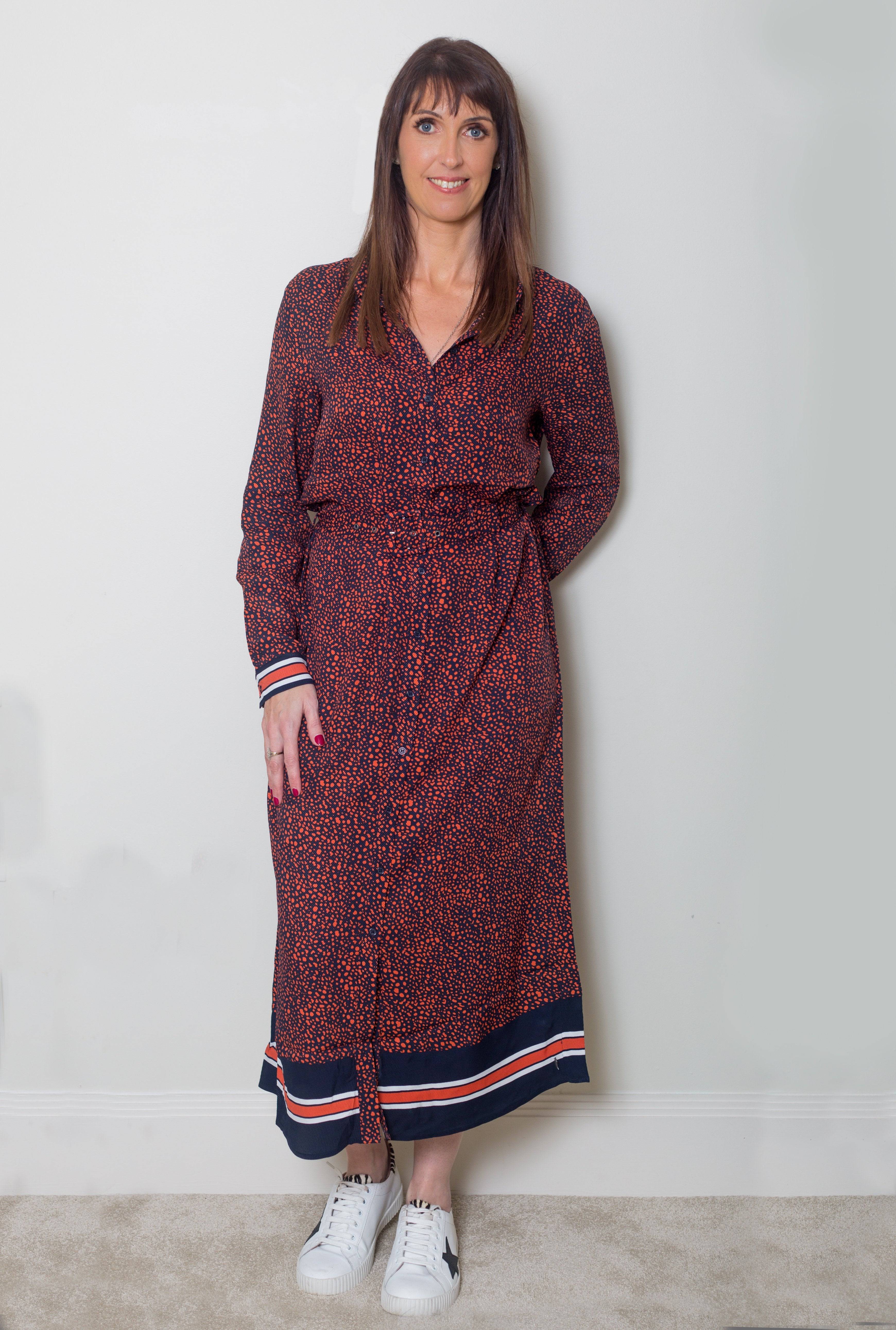 Coster Copenhagen Long Shirt Dress in Rain Print - Your Style Your Story