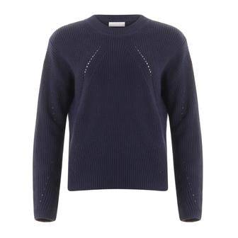 Coster Copenhagen Navy Knit with Hole Pattern In Seawool - Your Style Your Story