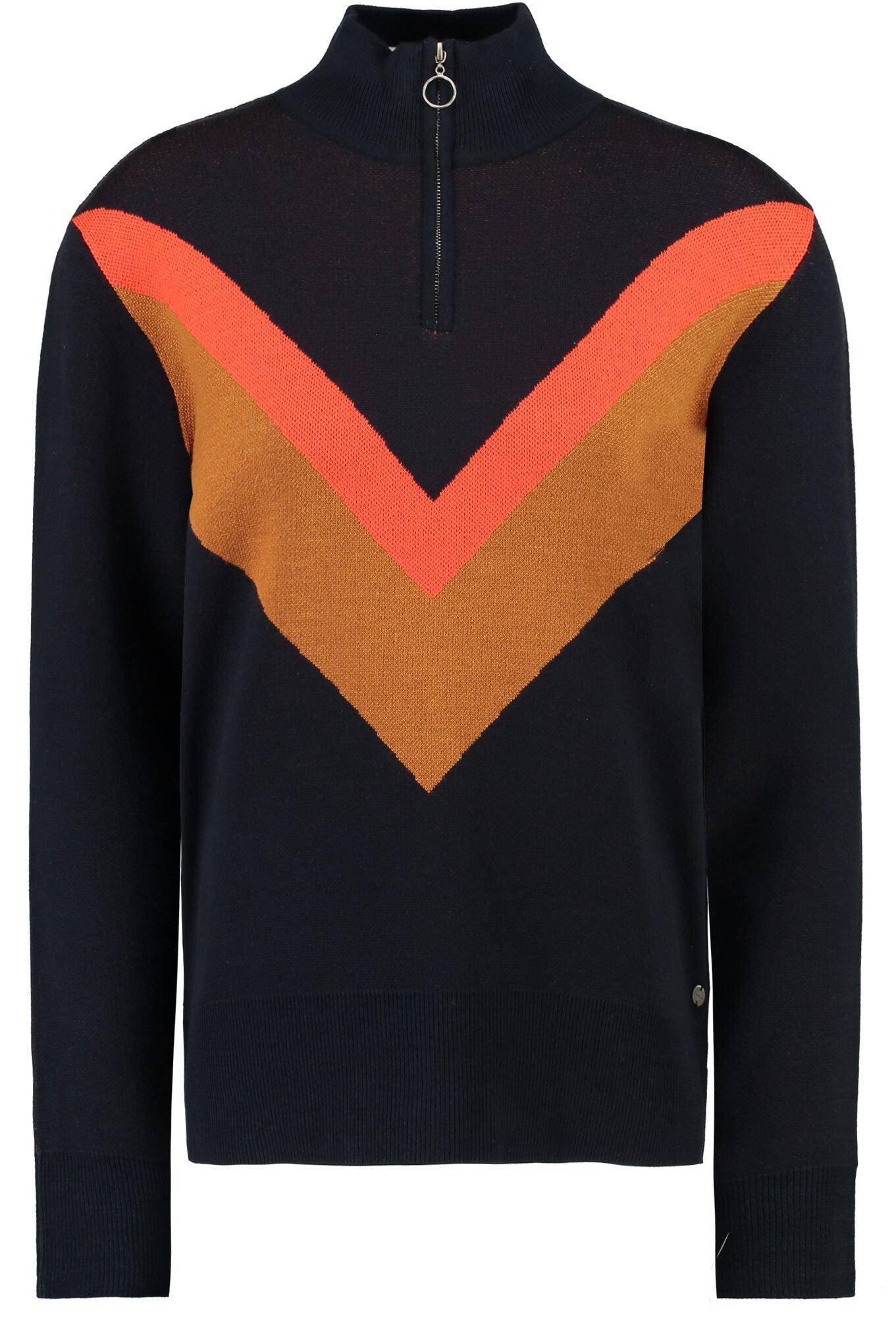 Garcia dark blue sweater with zipper - Your Style Your Story