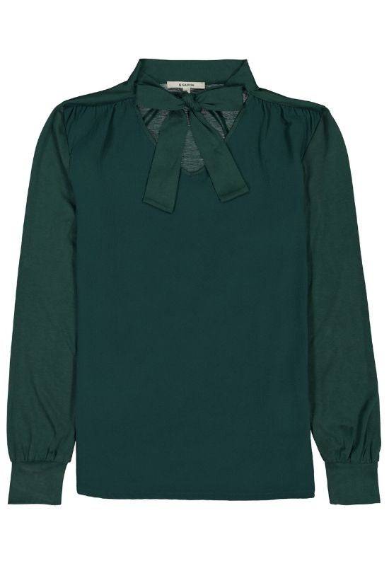 Garcia green blouse with bow - Your Style Your Story