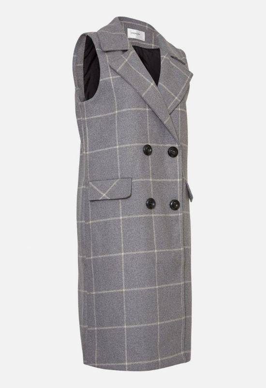 Moss Copenhagen Grey Waistcoat in Check - Your Style Your Story