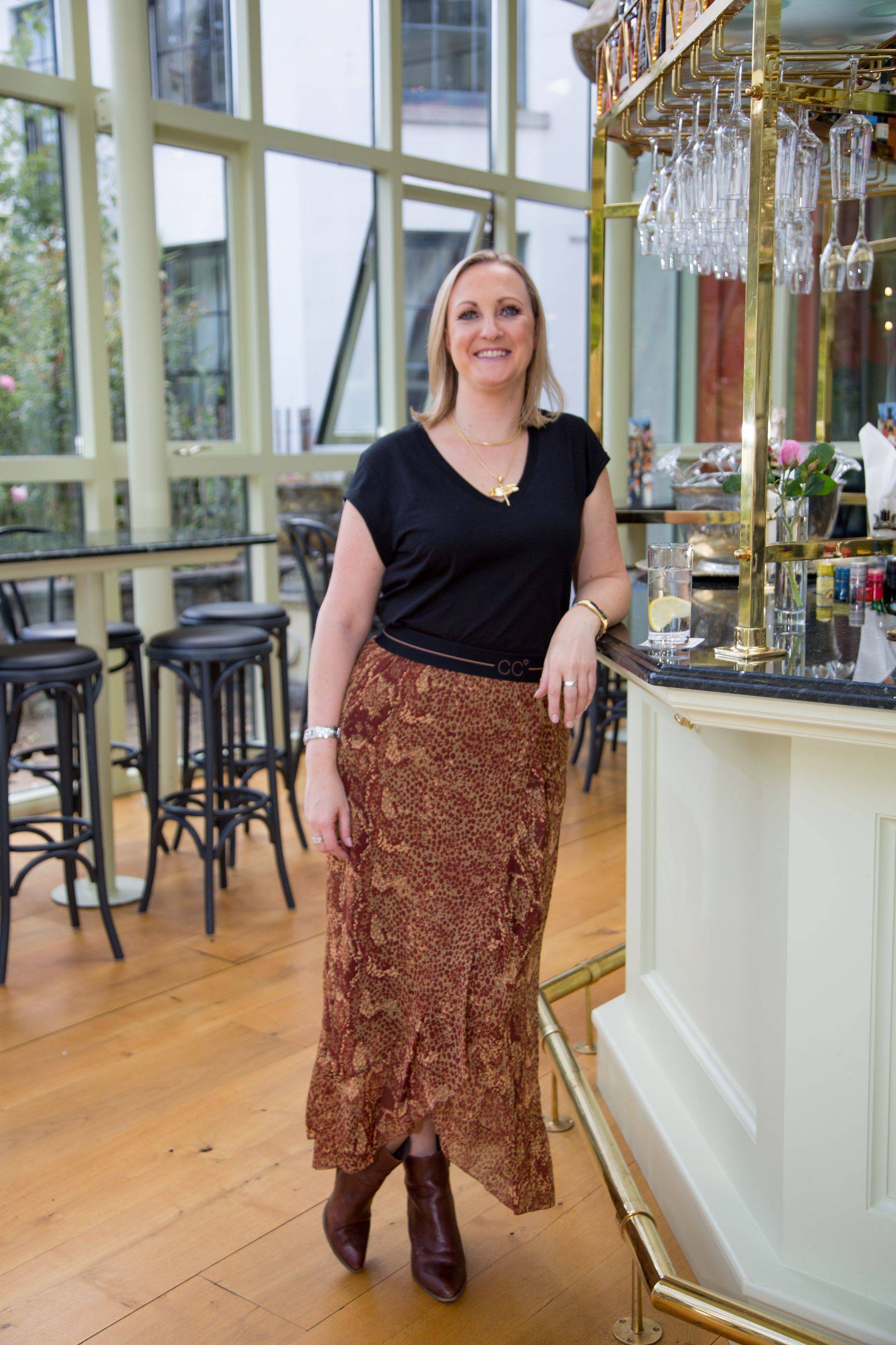 Coster Copenhagen Long Skirt with Python Print and Frill - Your Style Your Story