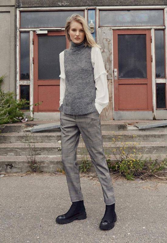 Moss Copenahgen grey trousers in check - Your Style Your Story