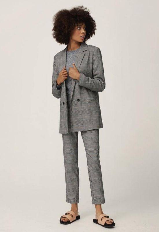 Moss Copenahgen grey trousers in check - Your Style Your Story