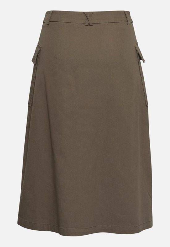 Moss Copenhagen Skirt with Side Pockets & Front Buttons - Your Style Your Story