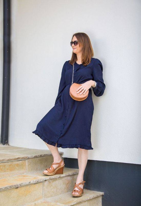 The Natalie -  Navy Shirt Dress - Your Style Your Story