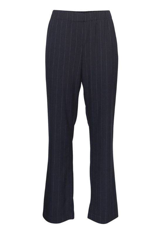 Moss Copenhagen Navy Trousers with Stripes - Your Style Your Story