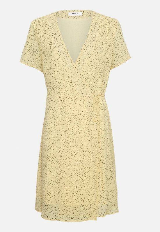 Moss Copenhagen Pale Yellow Wrap Dress - Your Style Your Story