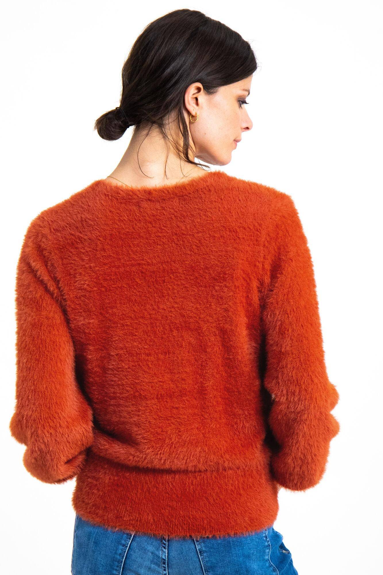 Garcia Red Fluffy Sweater - Your Style Your Story