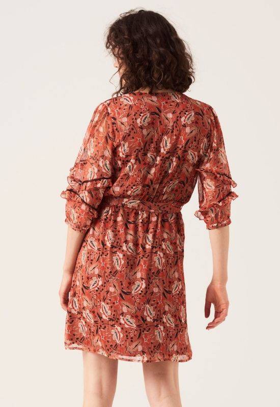Garcia Red Dress in Allover Print - Your Style Your Story