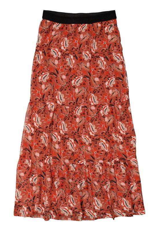 Garcia Red Midi Skirt with Elasticated Band - Your Style Your Story
