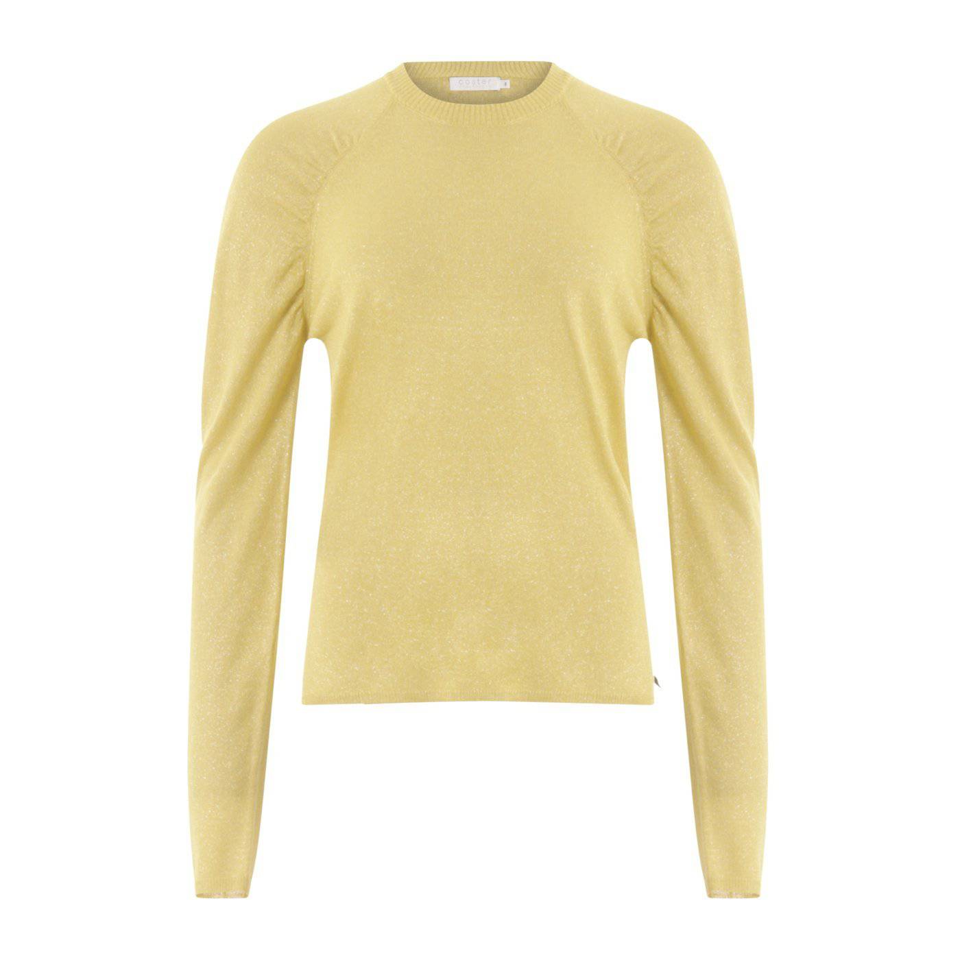 Coster Copenhagen yellow knit blouse in lurex with volume at shoulder - Your Style Your Story