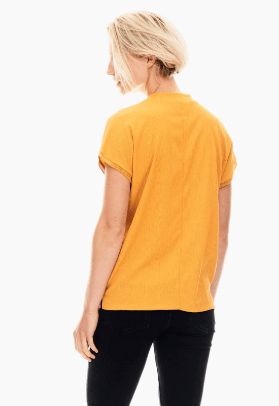 Garcia yellow t-shirt with turtleneck - Your Style Your Story