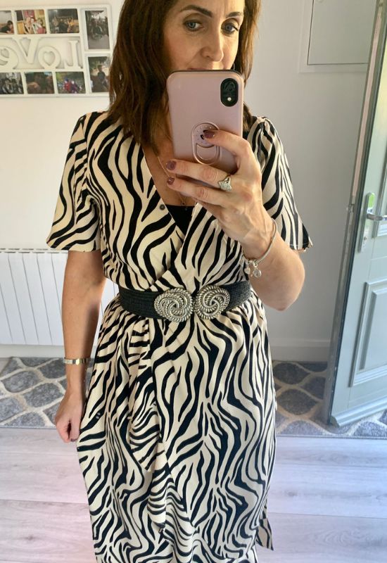 Womens zebra print dress hot sale