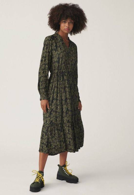 Moss Copenhagen Zebra Green Print Dress - Your Style Your Story